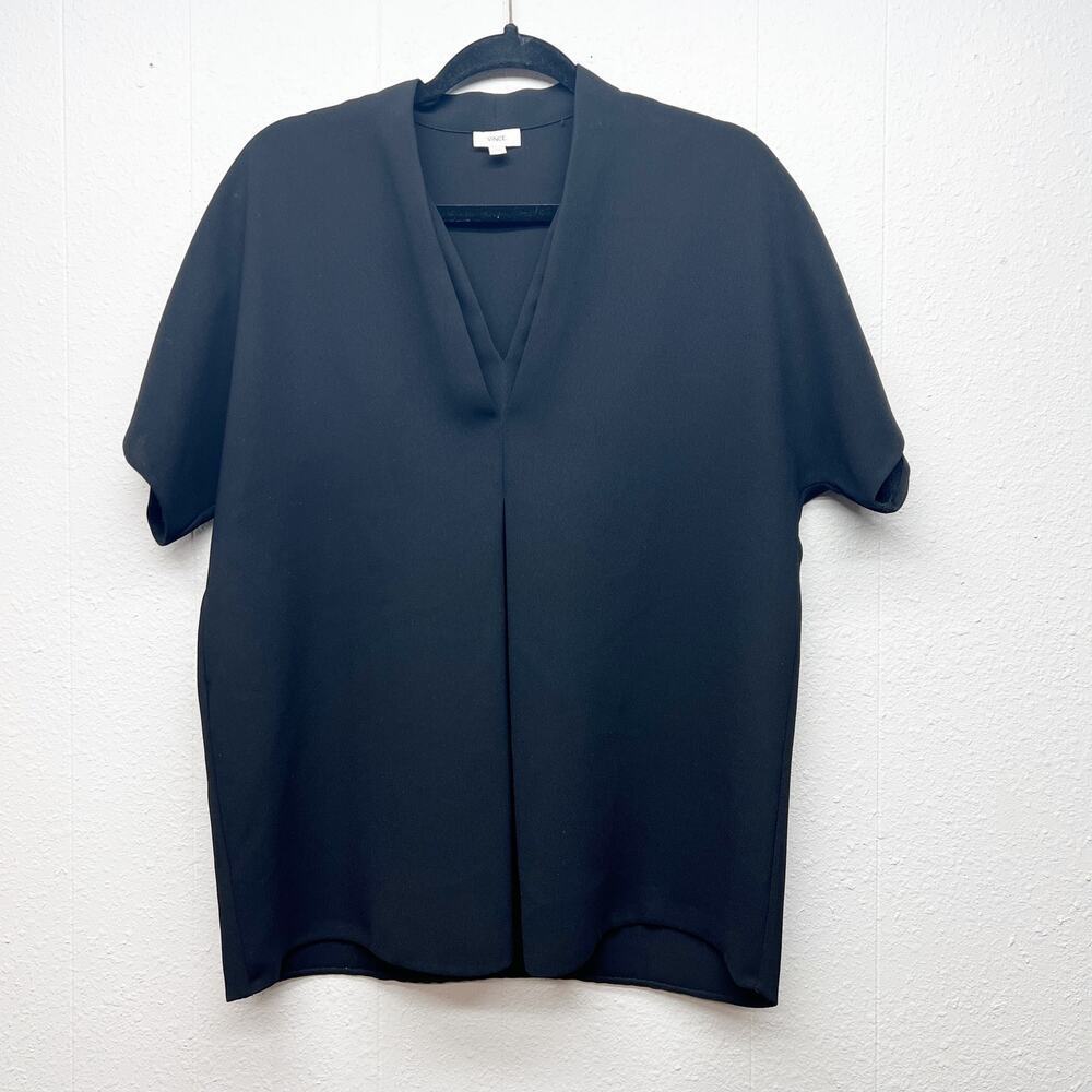 Vince Womens Black Top Small Oversized Career Office Business Corpcore Formal